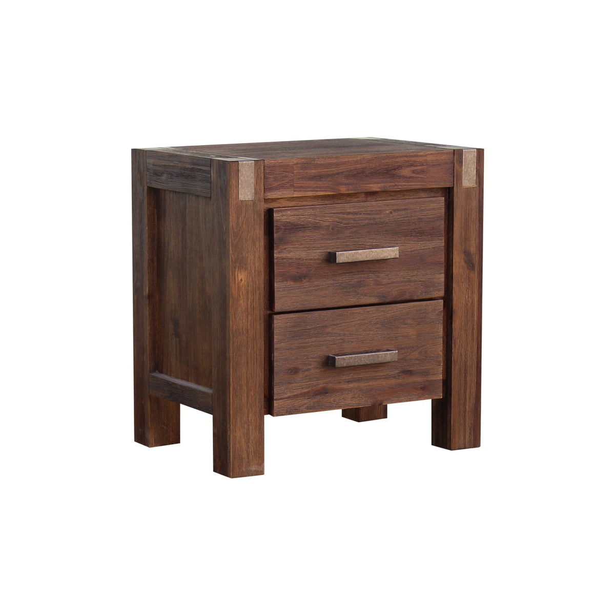 5 Pieces Bedroom Suite in Solid Wood Veneered Acacia Construction Queen
