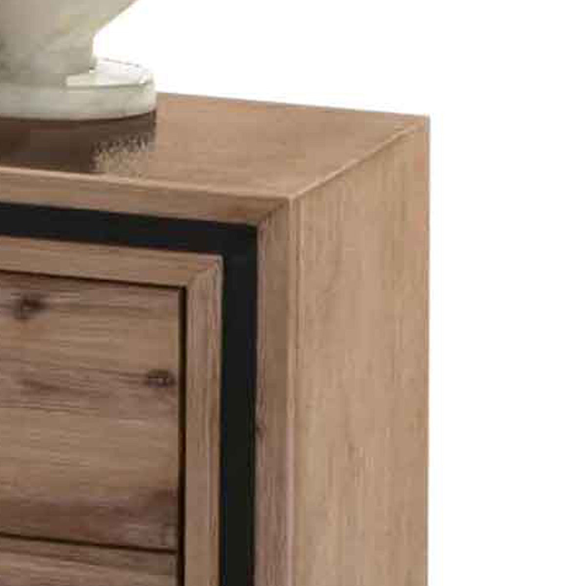 4 Pieces Bedroom Suite Queen Size Silver Brush in Acacia