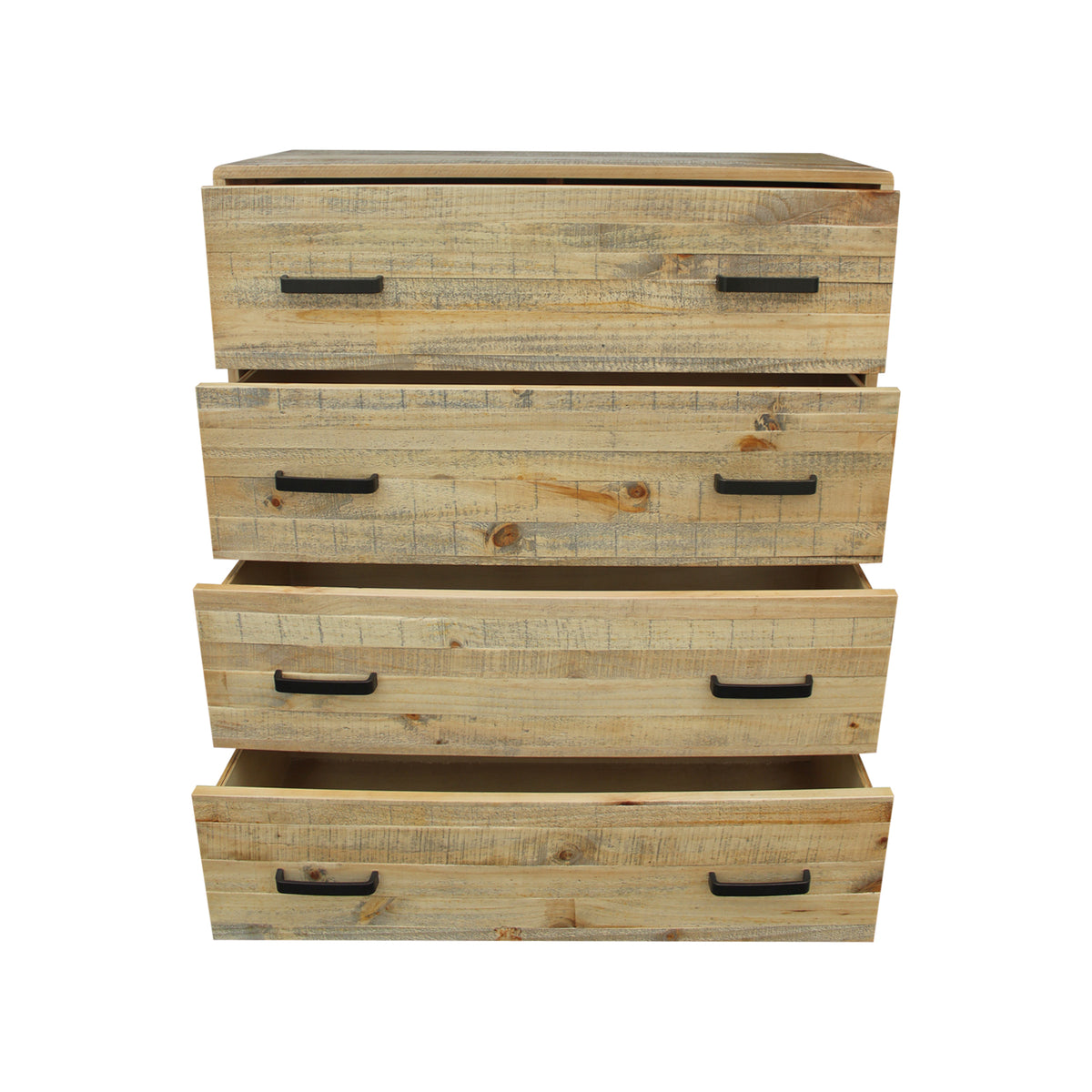 4 Pieces Bedroom Suite Double Size in Solid Wood Antique