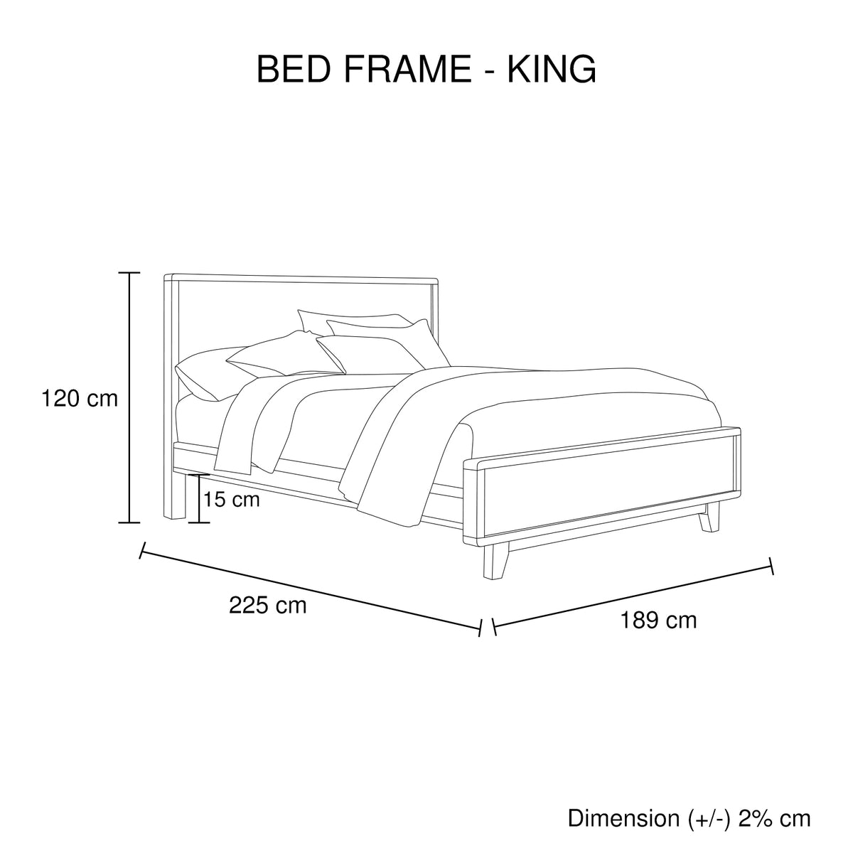 4 Pieces Bedroom Suite King Size in Solid Wood Antique Design