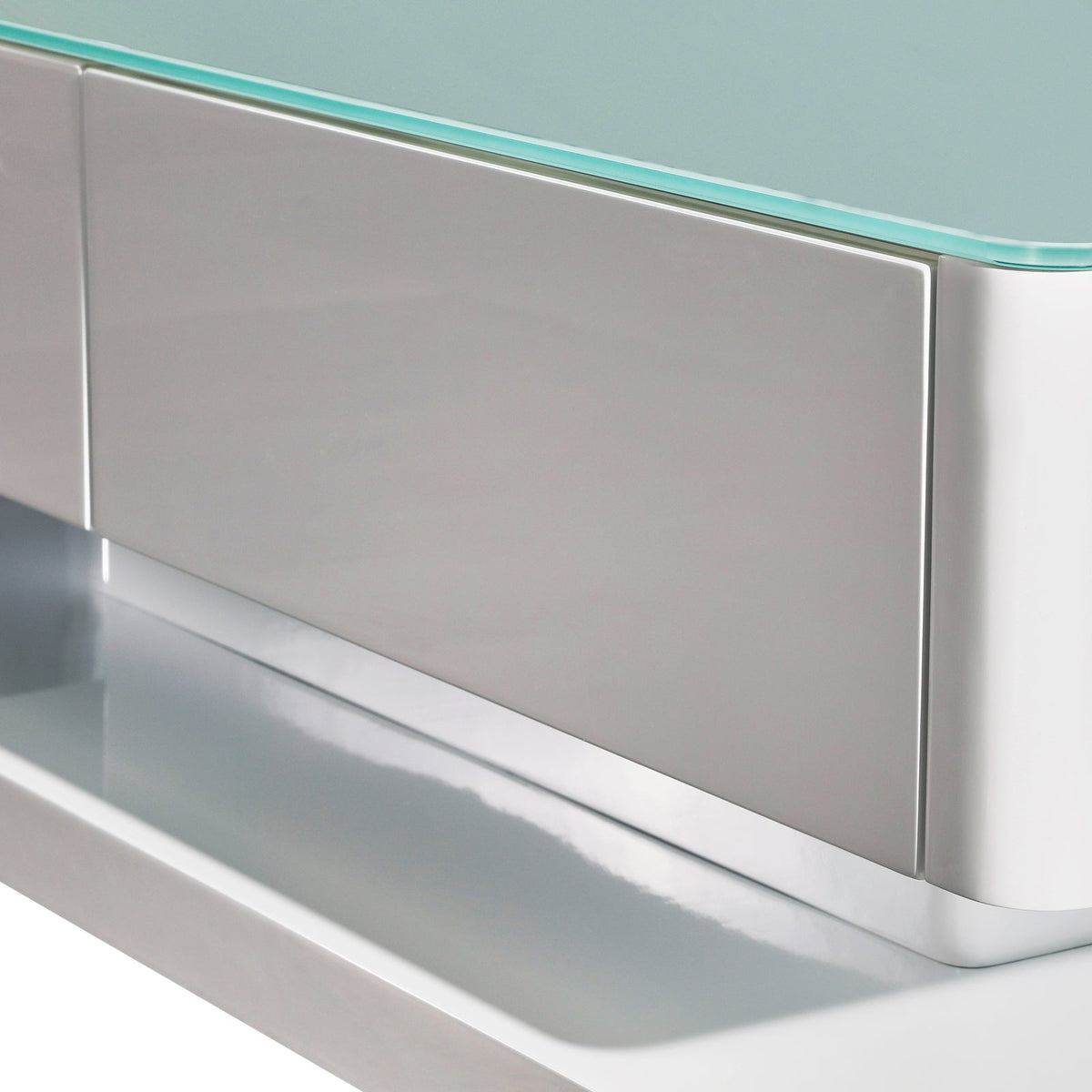 Stylish Coffee Table High Gloss Finish Shiny White Colour