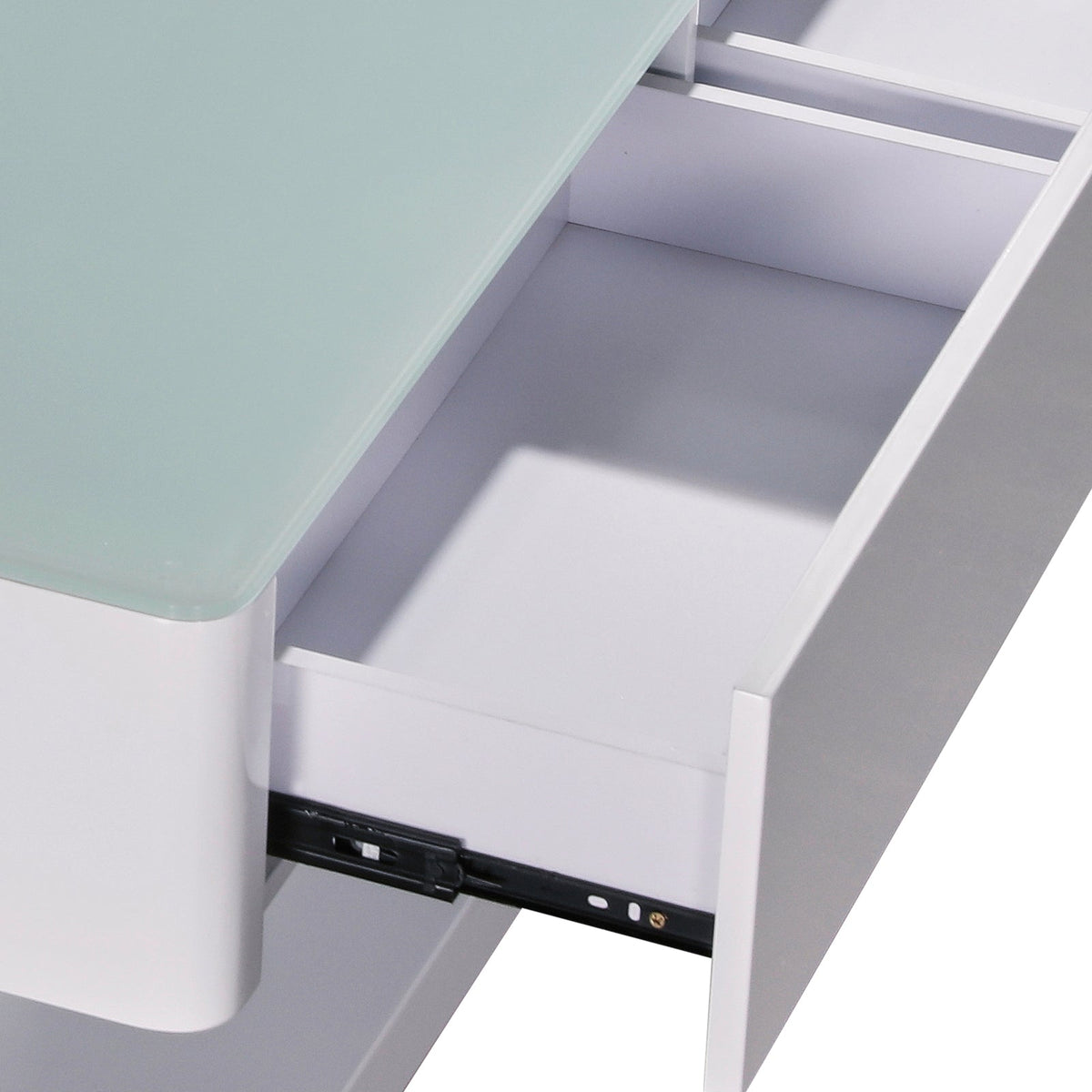 Stylish Coffee Table High Gloss Finish Shiny White Colour