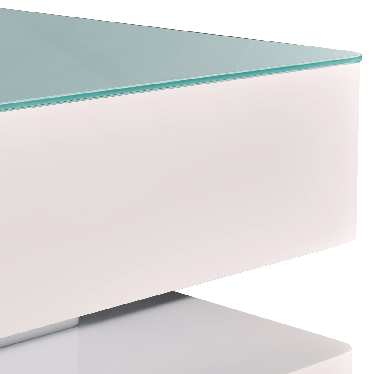 Stylish Coffee Table High Gloss Finish Shiny White Colour