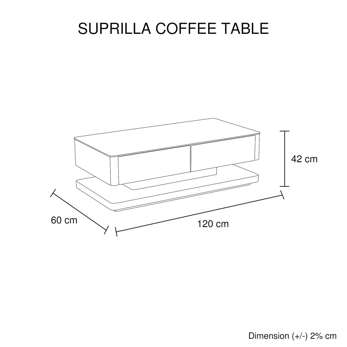 Stylish Coffee Table High Gloss Finish Shiny White Colour