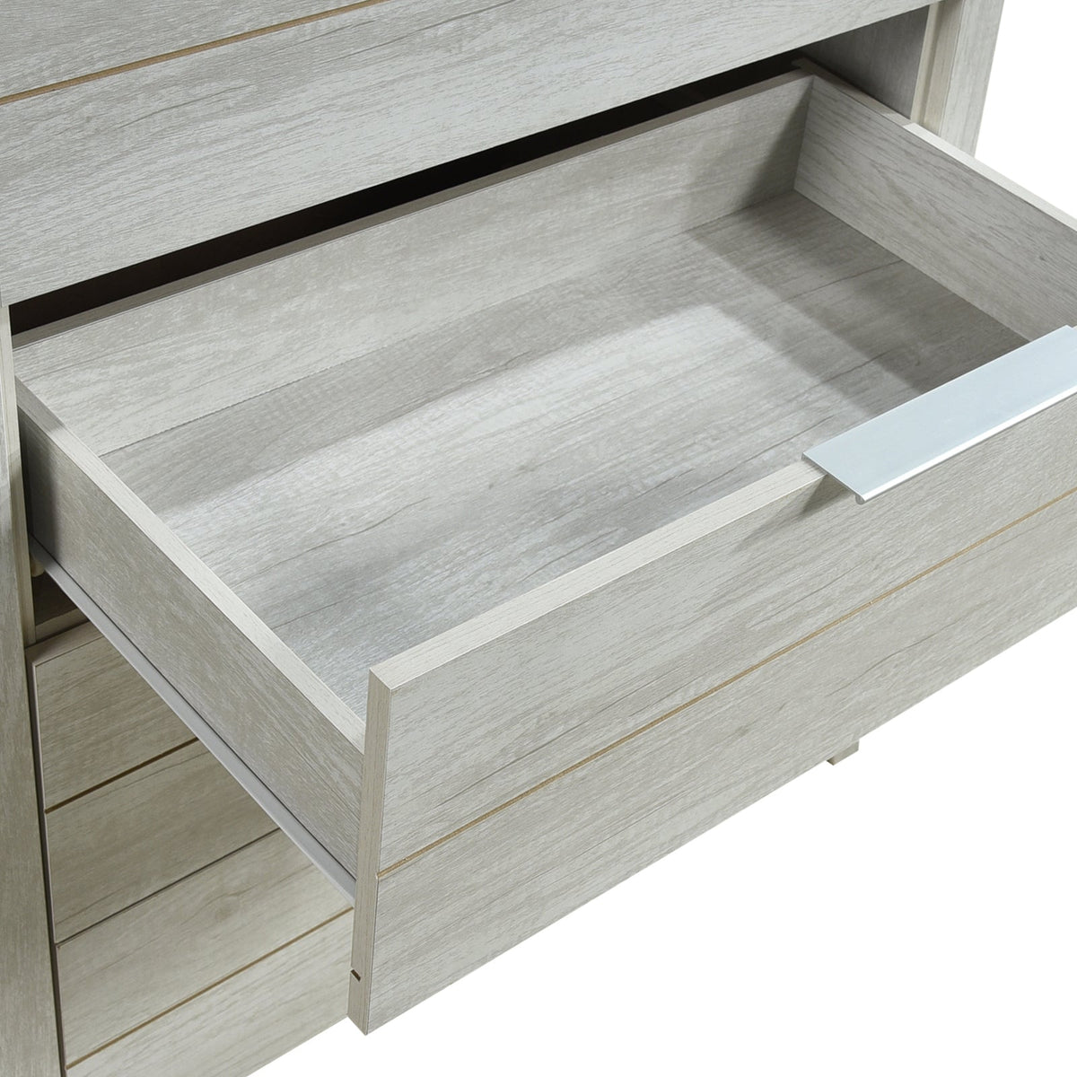 Tallboy with 5 Storage Drawers Natural Wood like MDF