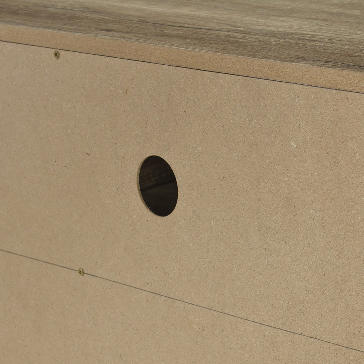 TV Cabinet 3 Storage Drawers with Shelf Natural Wood like