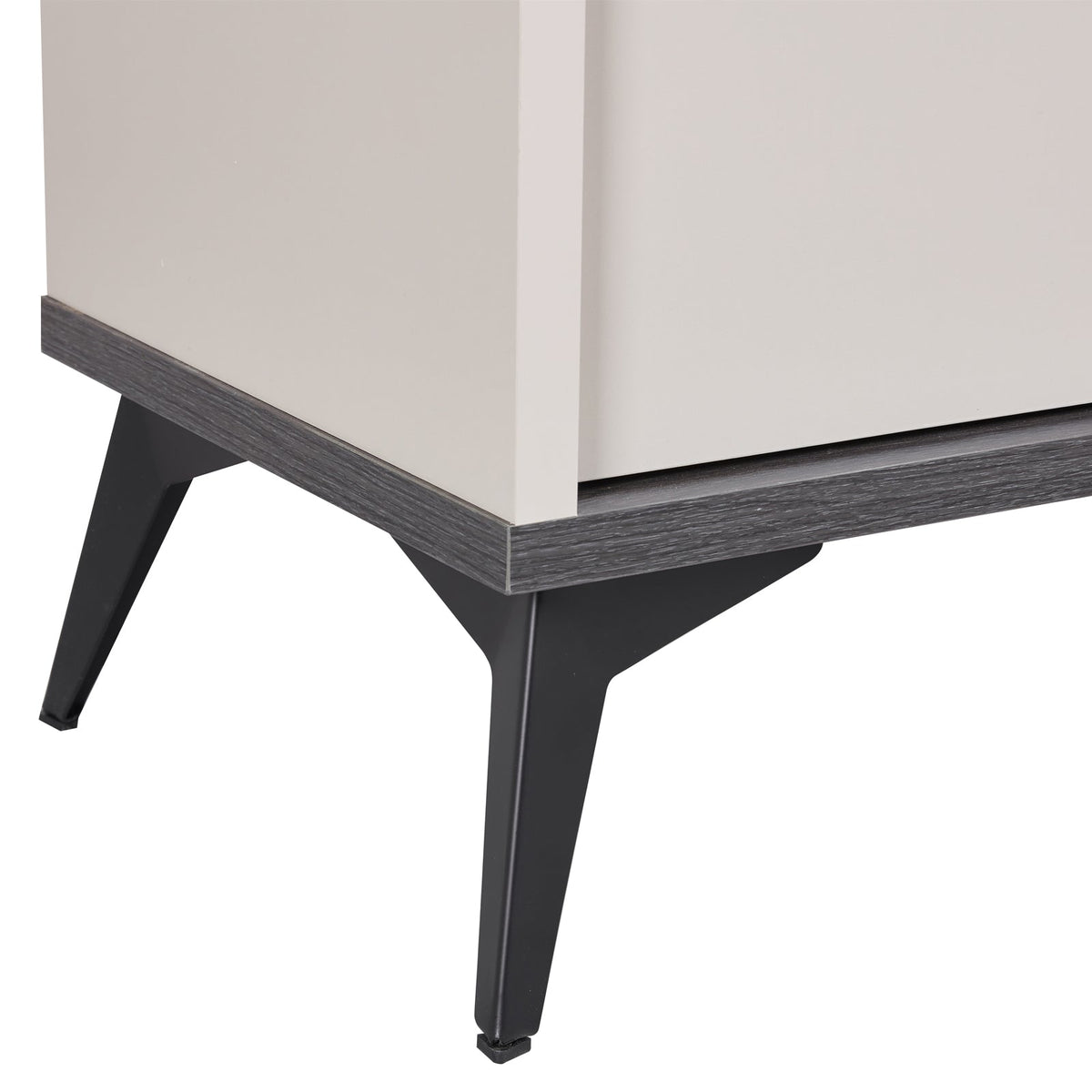 TV Cabinet with Storage Drawer Open Shelve Cabinet MDF, Champagne
