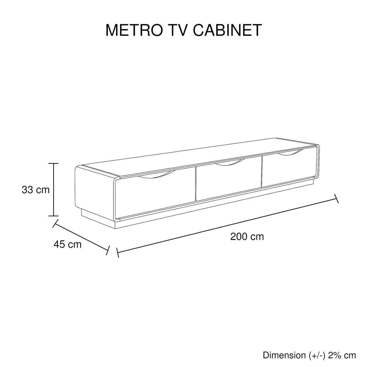 TV Cabinet with 3 Storage Drawers With High Glossy Assembled, Black