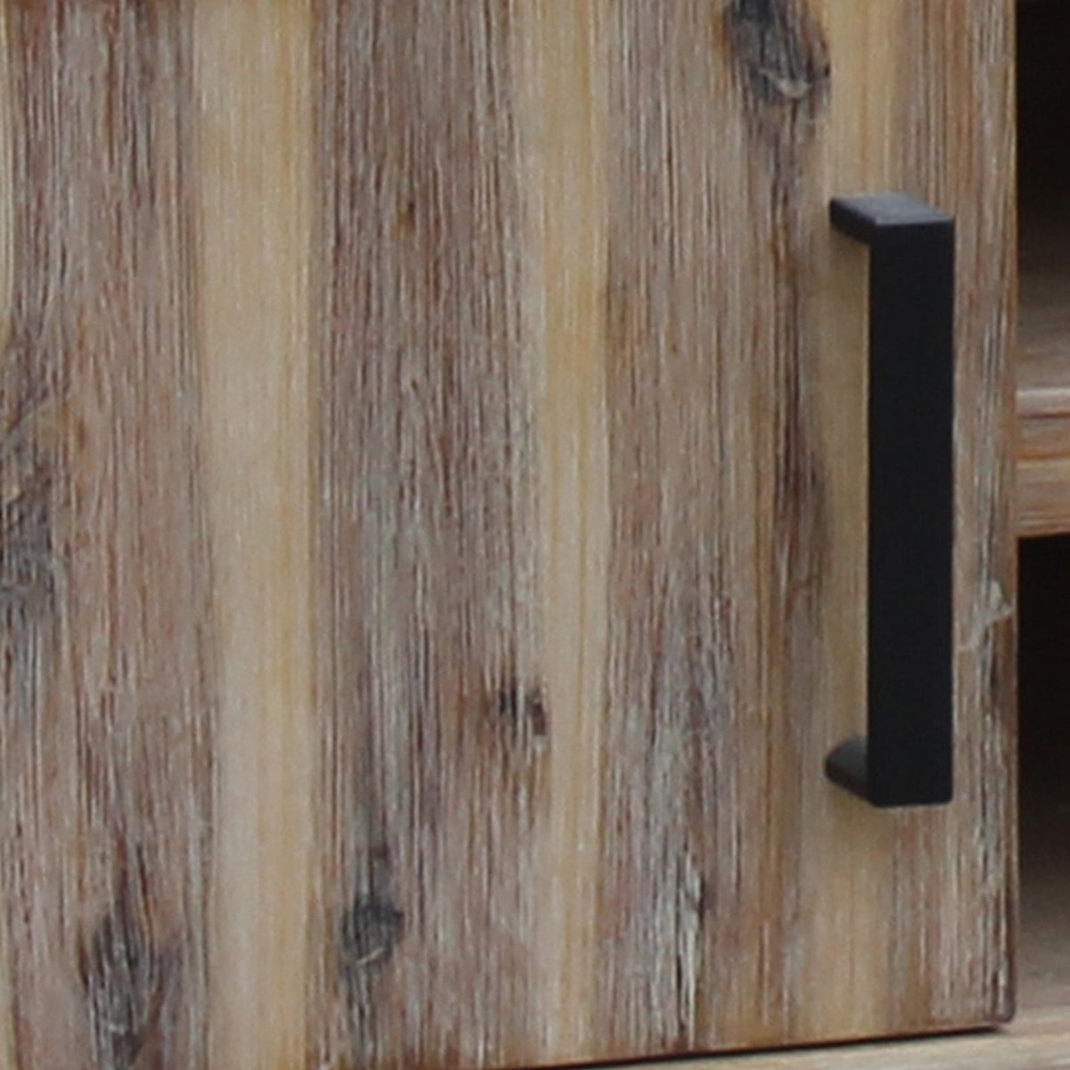 TV Cabinet with 2 Storage Drawers Cabinet Solid Acacia Wooden