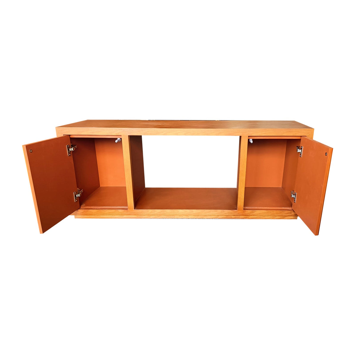 TV Cabinet MDF Brown Colour Two Sideboards Open Space