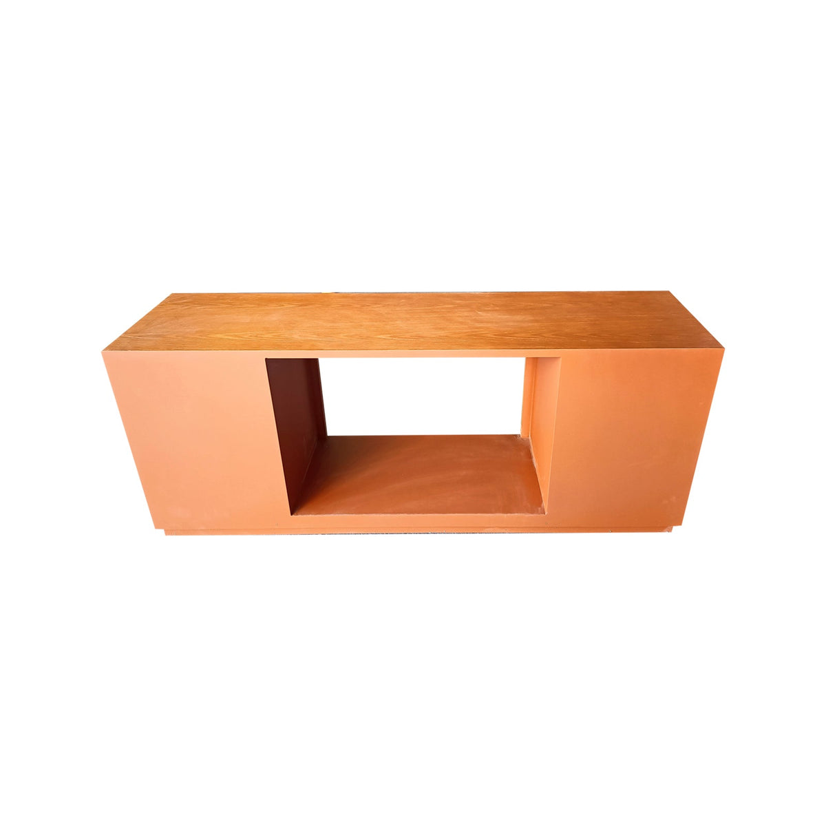 TV Cabinet MDF Brown Colour Two Sideboards Open Space