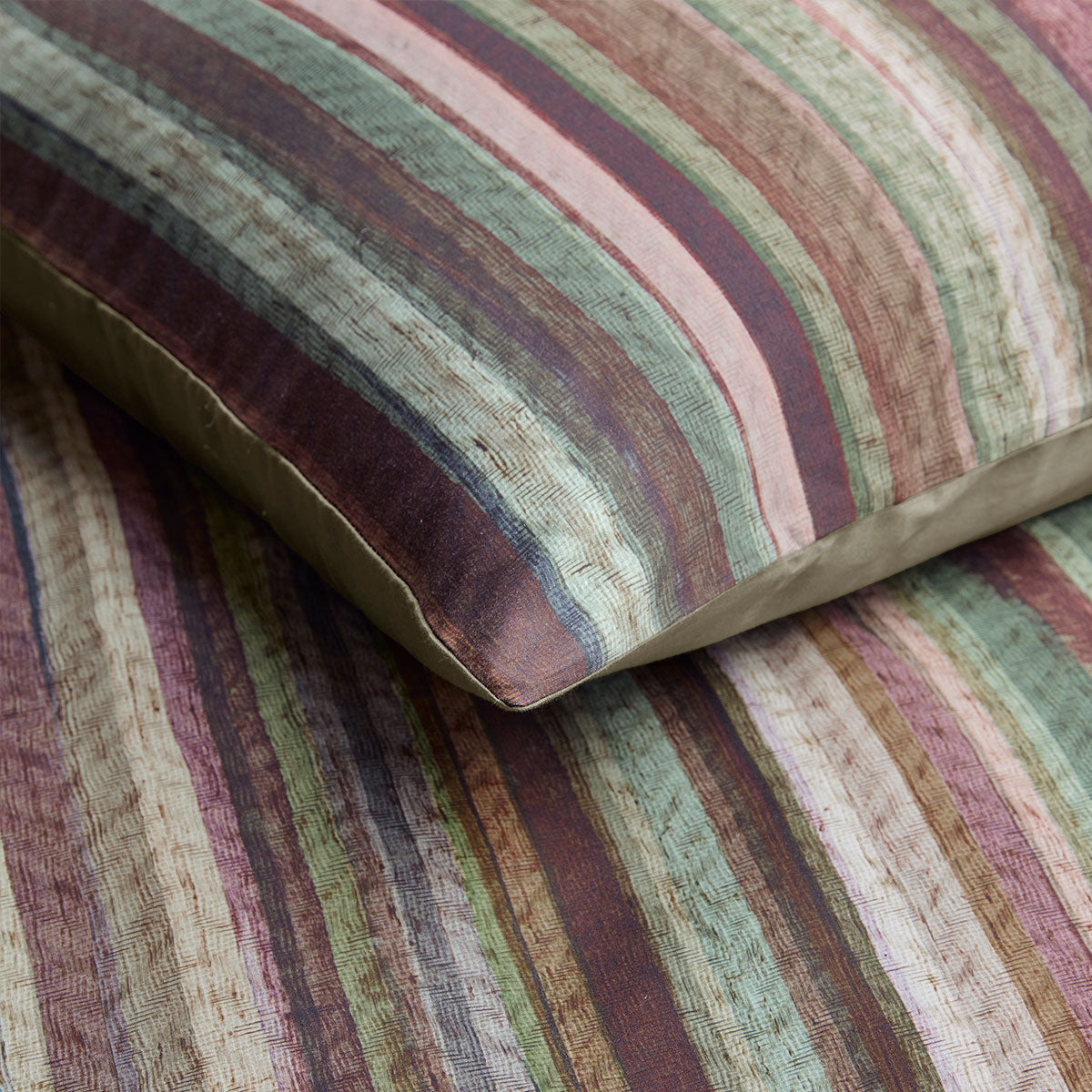 Bedding House Roman Multi Cotton Stripe Quilt Cover Set Queen