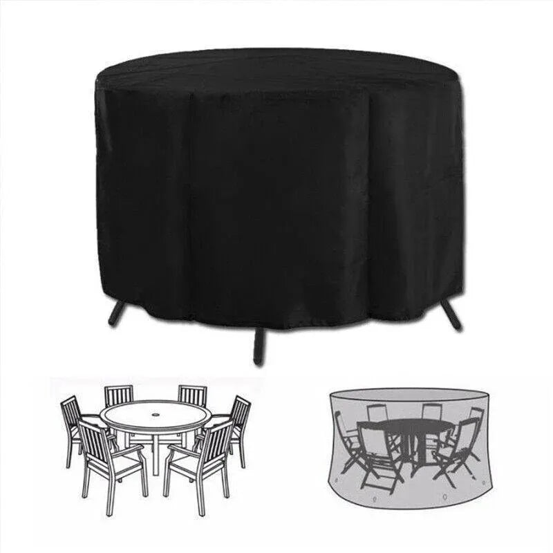 Outdoor Furniture Round 1.28M/1.85M/2.3M Cover Waterproof Garden Table Shelter - 230*110cm