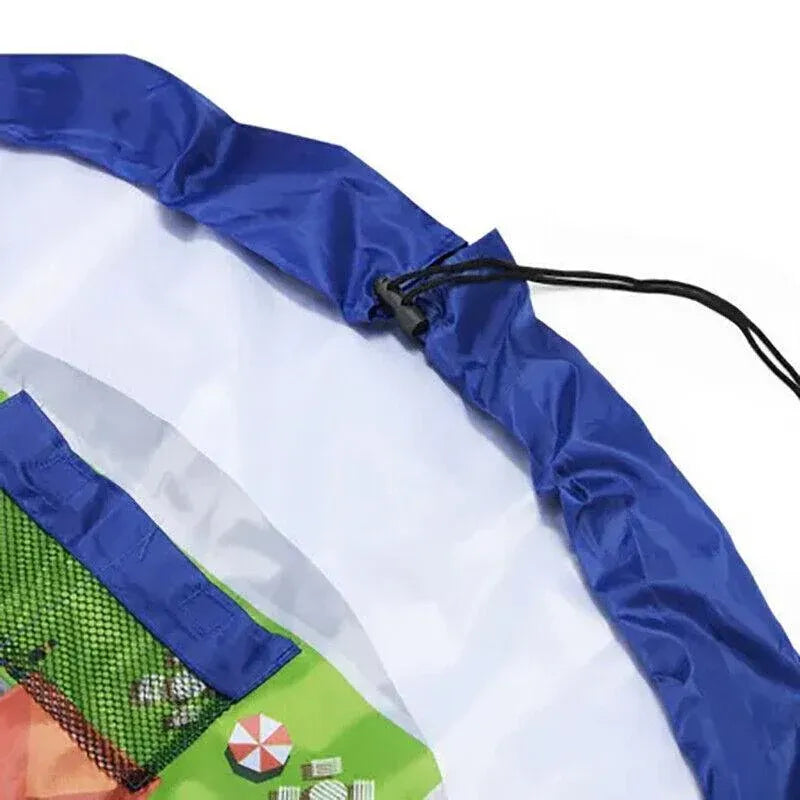 150Cm Kids Play Mat Bag Portable Toy Storage Organizer Lego Toys Drawstring Bag