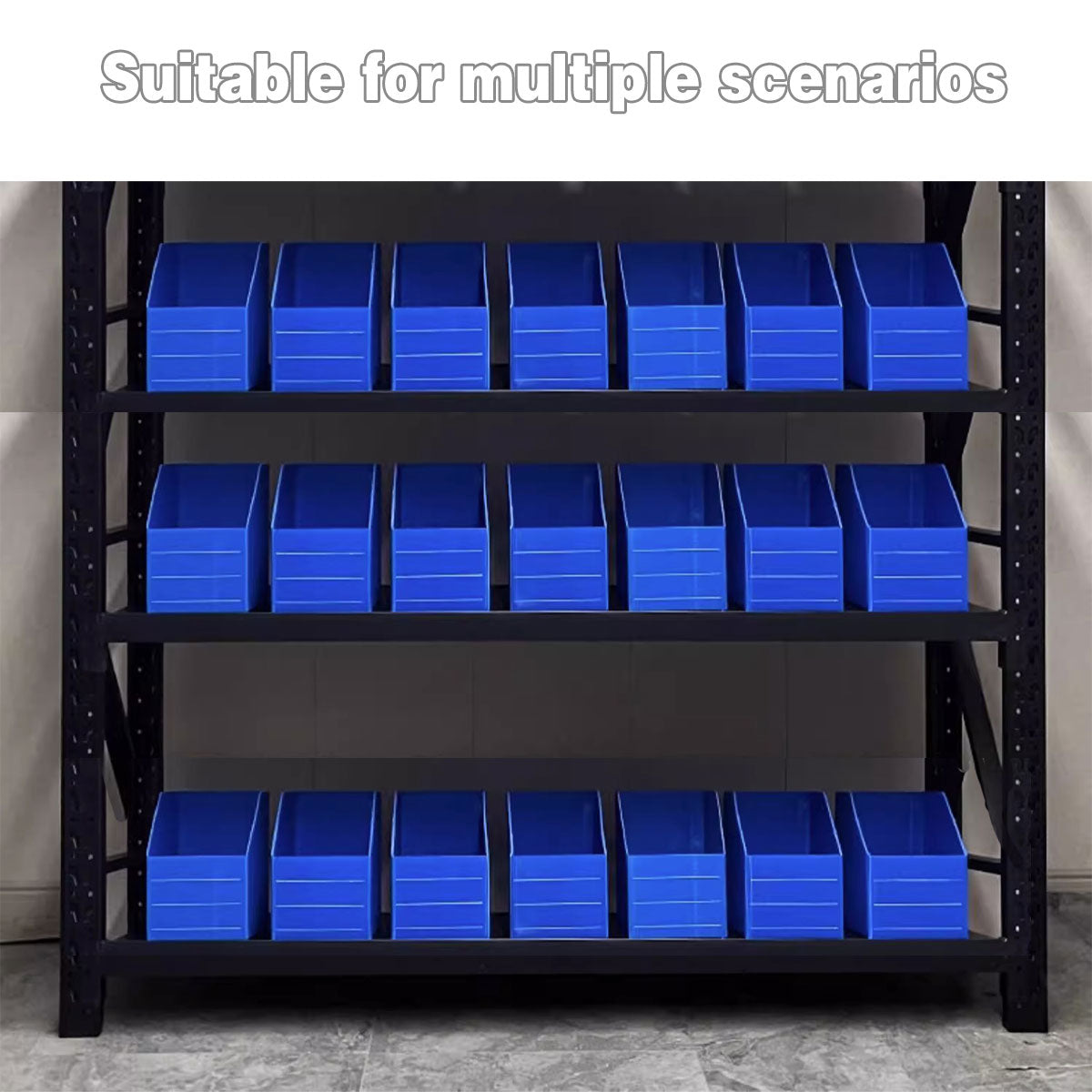 Plastic Storage Box Set 6Size Clear Hard Case Miter Tool Parts Display Organiser - 30x20x30cm
