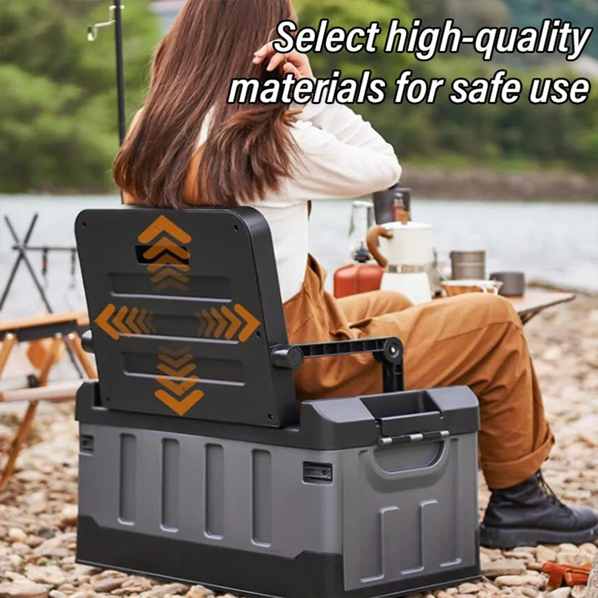 Folding Storage Box Large Capacity Organizer Collapsible Container for Home Use