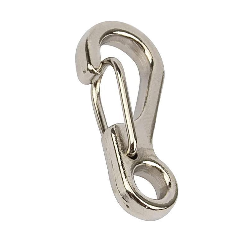 10X Mini Alloy Carabiner Keychain Durable Snap Spring Clip Hook - Gun Grey