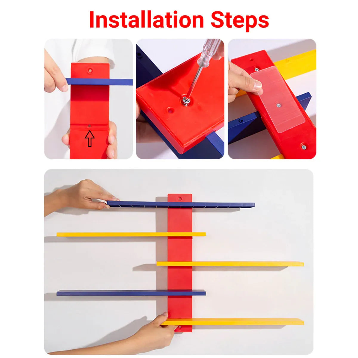 Multi Layer Wall Display Rack Step Shelf for Toys Dolls Desk Room Office Decor
