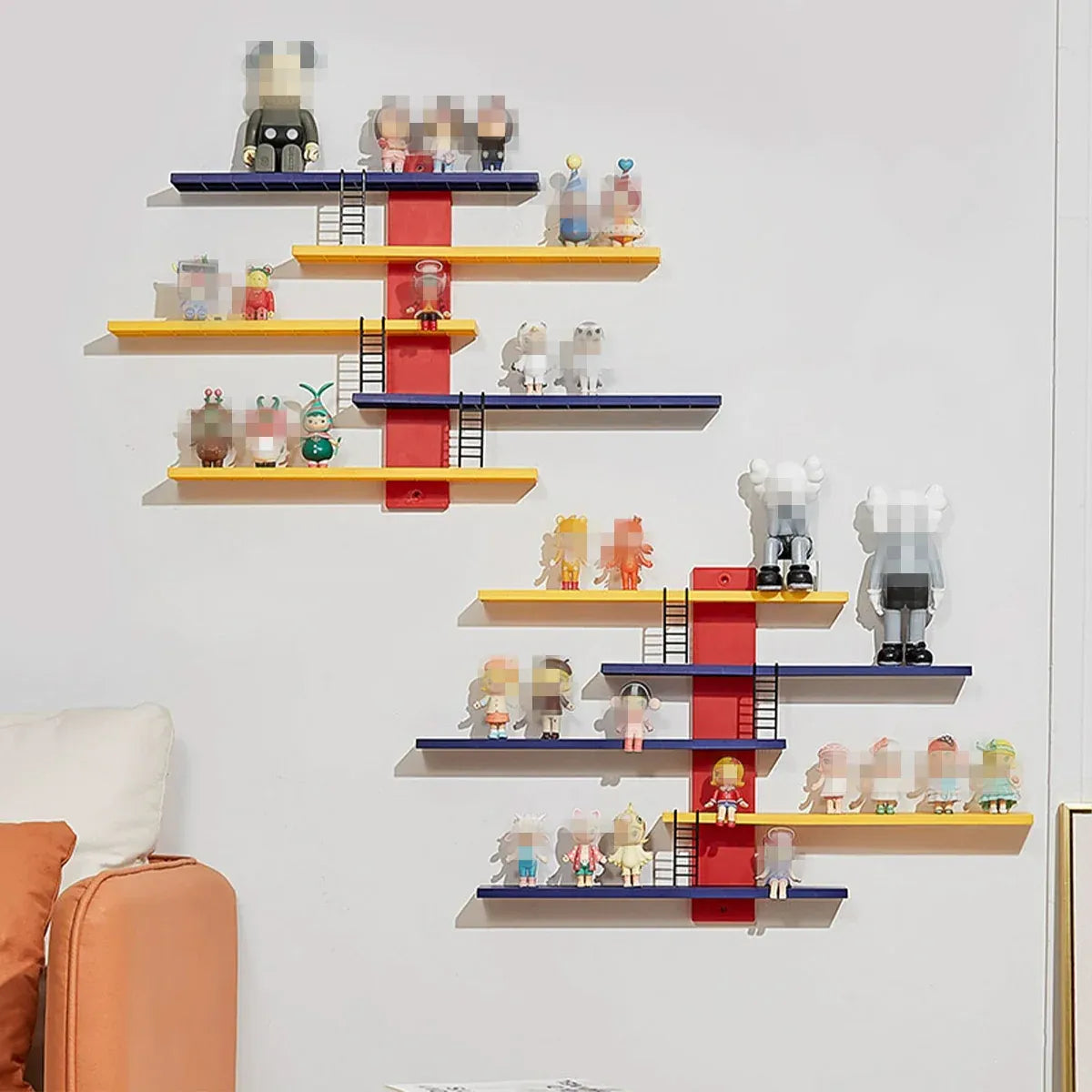 Multi Layer Wall Display Rack Step Shelf for Toys Dolls Desk Room Office Decor