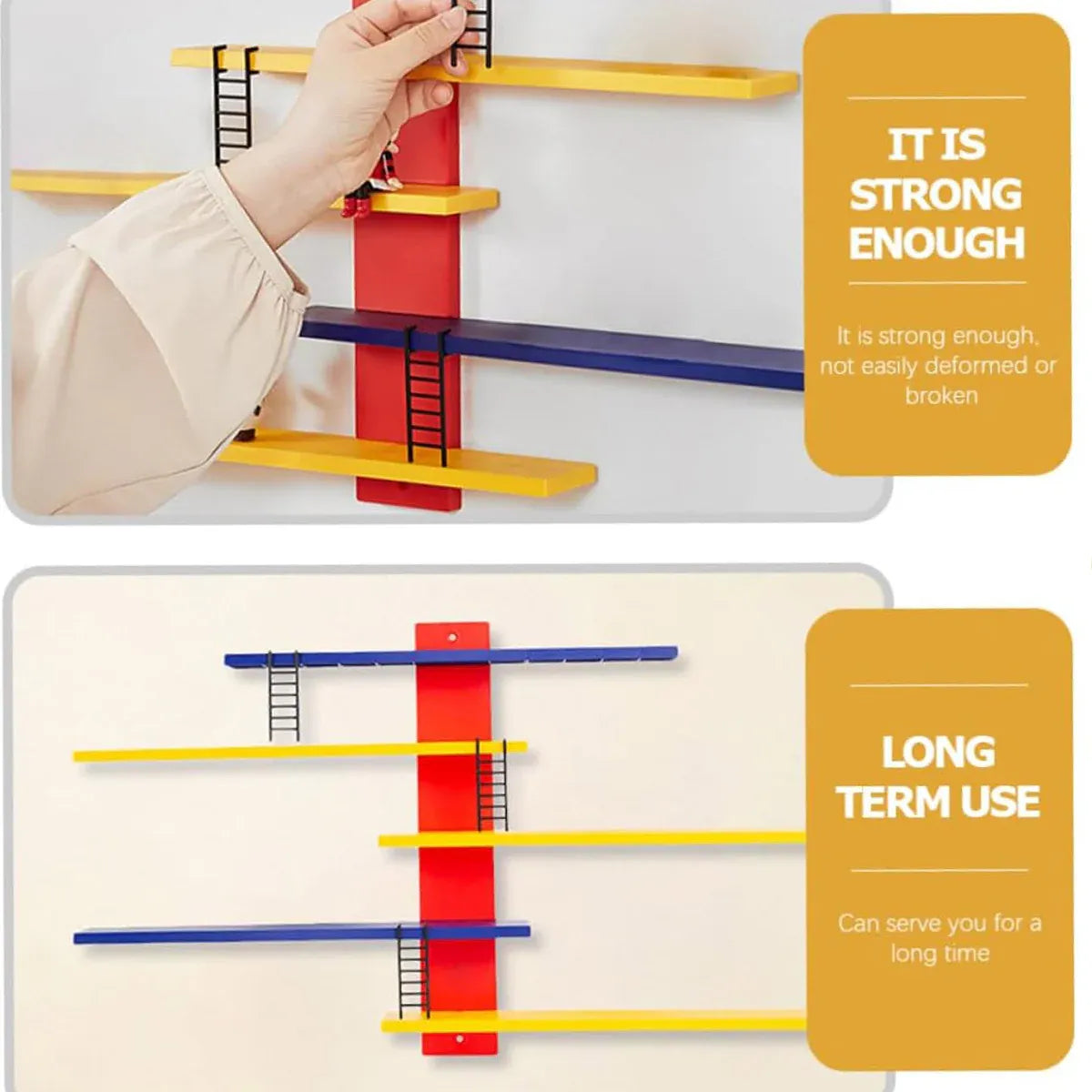 Multi Layer Wall Display Rack Step Shelf for Toys Dolls Desk Room Office Decor