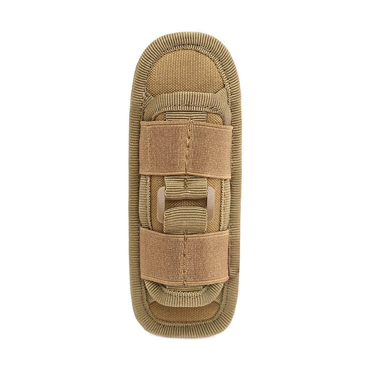 Portable Outdoor Military Flashlight Bag Pouch Tactical Case Holster Belt Holder - Khaki
