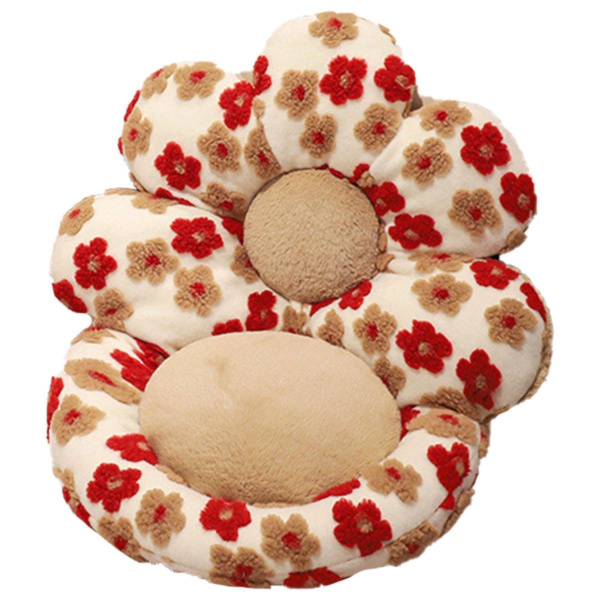 Cute Soft Seat Cushion Flower Shaped Lazy Sofa Pad for Office Chairs and Home Use - Green