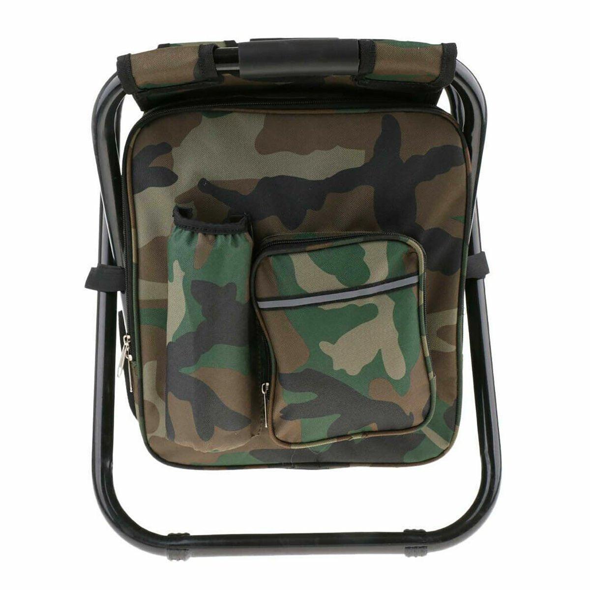 Portable Outdoor Folding Chair Oxford Small Stool for Fishing Camping Hiking - Blue