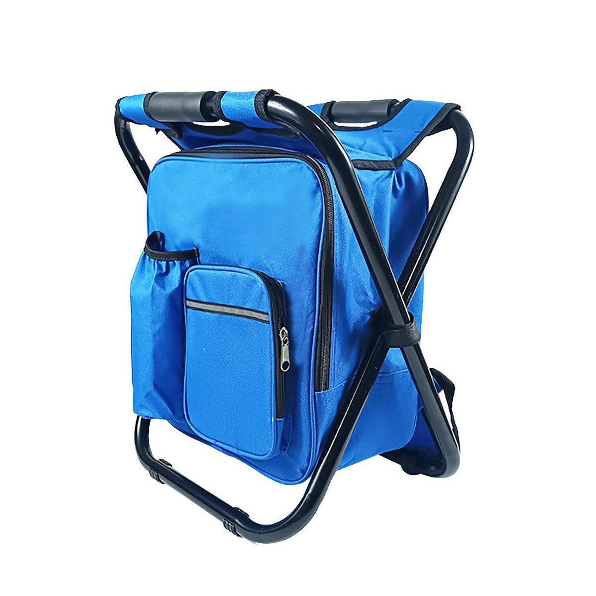 Portable Outdoor Folding Chair Oxford Small Stool for Fishing Camping Hiking - Blue