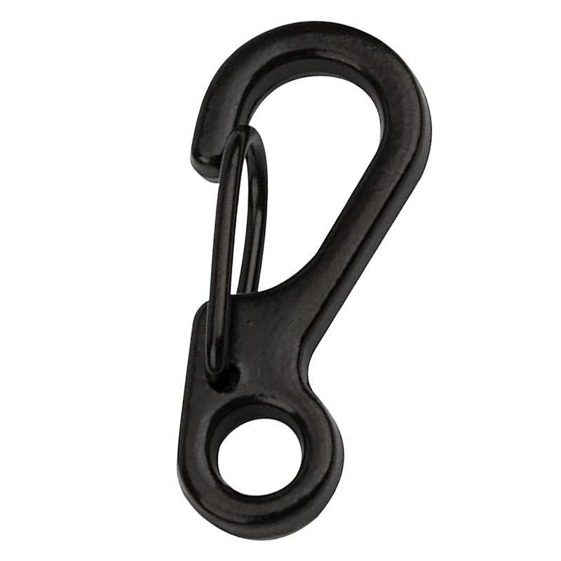 10X Mini Alloy Carabiner Keychain Durable Snap Spring Clip Hook - Black