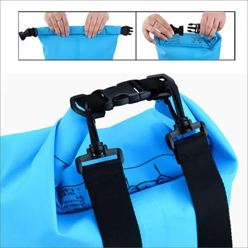 Orange Waterproof Bag Dry Sack Fishing Camping Canoeing Outdoor Sport 2/5/10/15/20/30 L - 10L