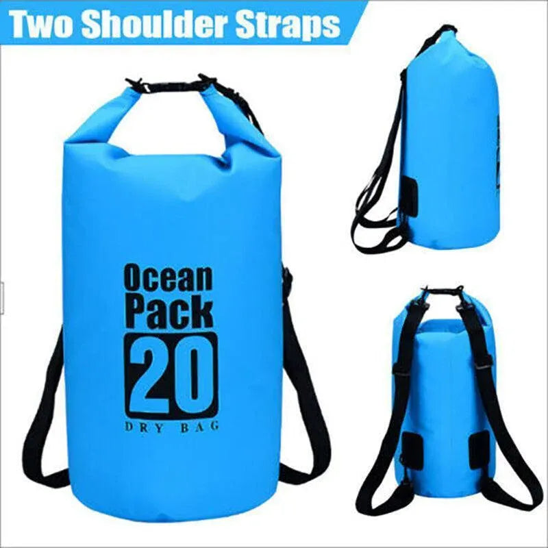 Orange Waterproof Bag Dry Sack Fishing Camping Canoeing Outdoor Sport 2/5/10/15/20/30 L - 10L