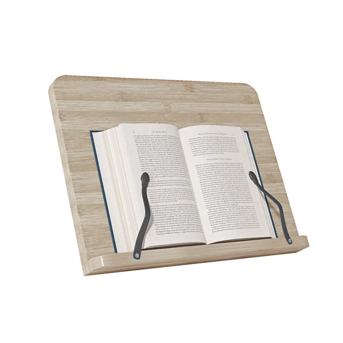 Wooden Adjustable Reading Stand Multifunctional Book Holder Bracket for Desk - Small