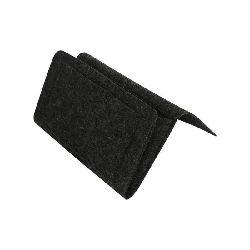 Bedside Storage Caddy Hanging Organizer Pocket Bag for Phone Remote Book - Grey