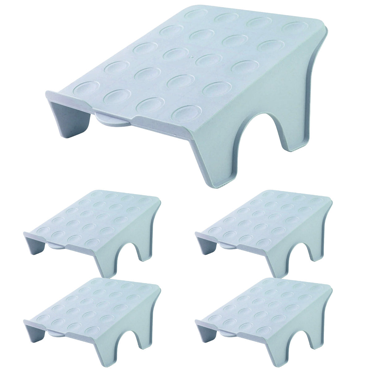5pcs Double Layer Shoe Rack Simple Storage Organizer Space Saving Shoe Holder - Pink