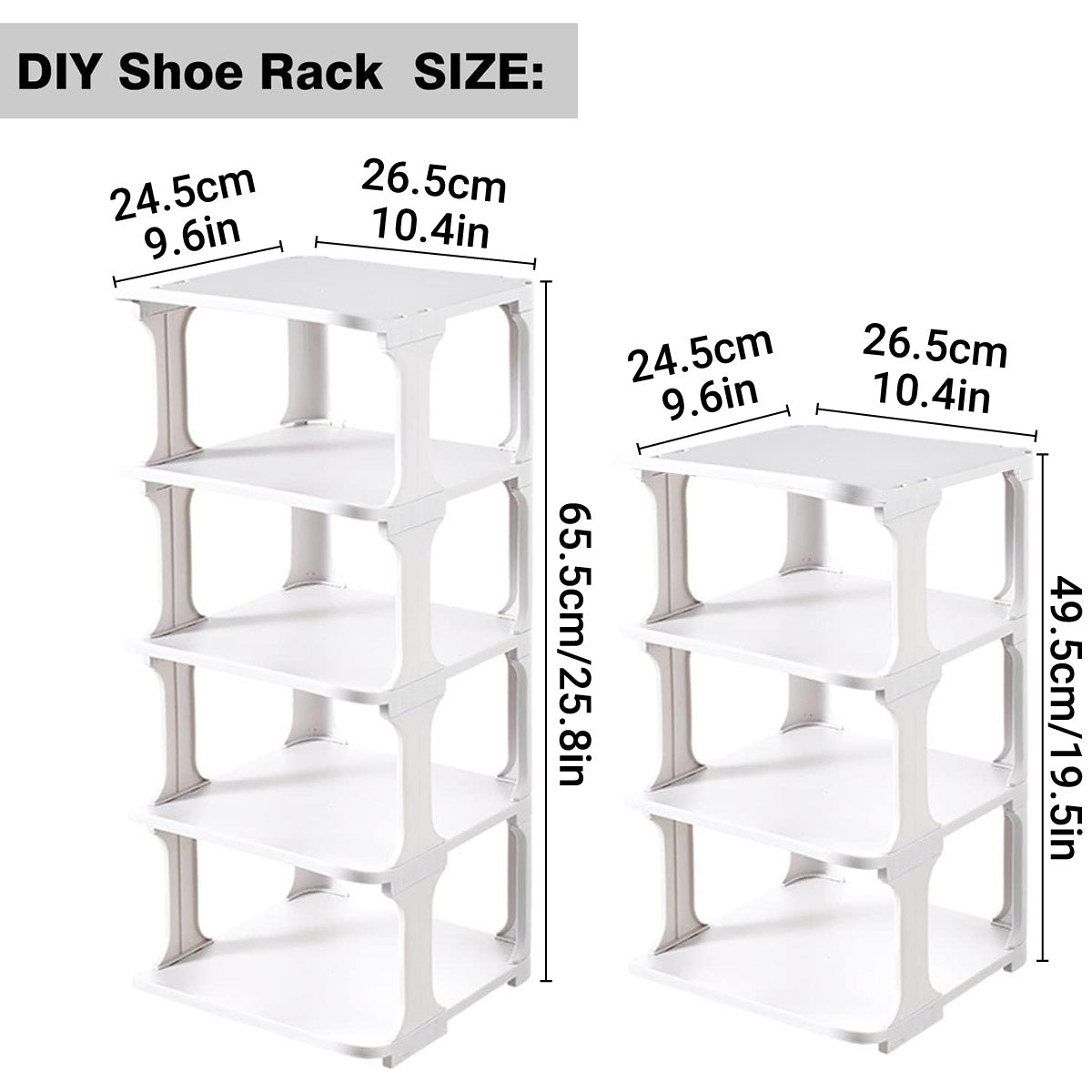 4/5Tier Shoe Rack Organizer Shelf Space Saving Storage Stand For Entryway Home - 5-Tier