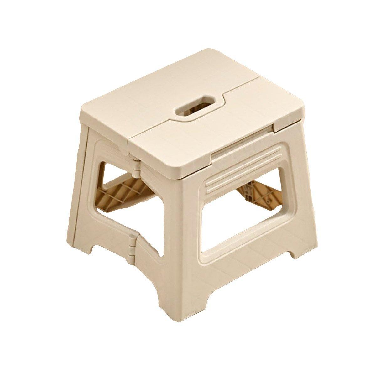 Portable Adjustable Folding Plastic Stool Retractable Outdoor Fishing Chair - White