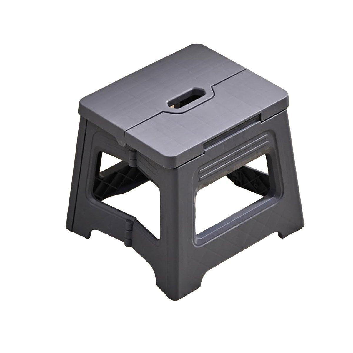 Portable Adjustable Folding Plastic Stool Retractable Outdoor Fishing Chair - White