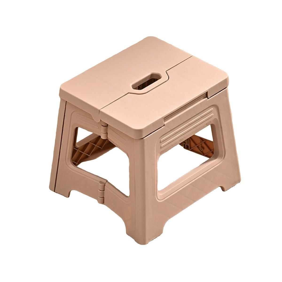 Portable Adjustable Folding Plastic Stool Retractable Outdoor Fishing Chair - Yellow