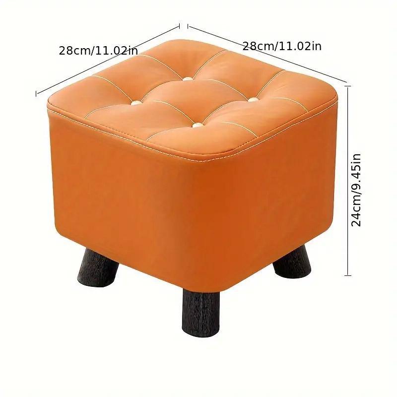 Small Stool Household Sofa Stool Shoes Changing Low Seat for Bedroom and Living - Green