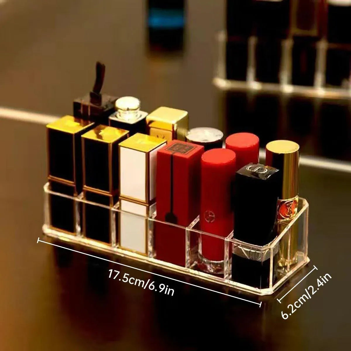 Desktop Transparent Storage Organizer Box Multi-Compartment Display Rack Holder - 16 grids