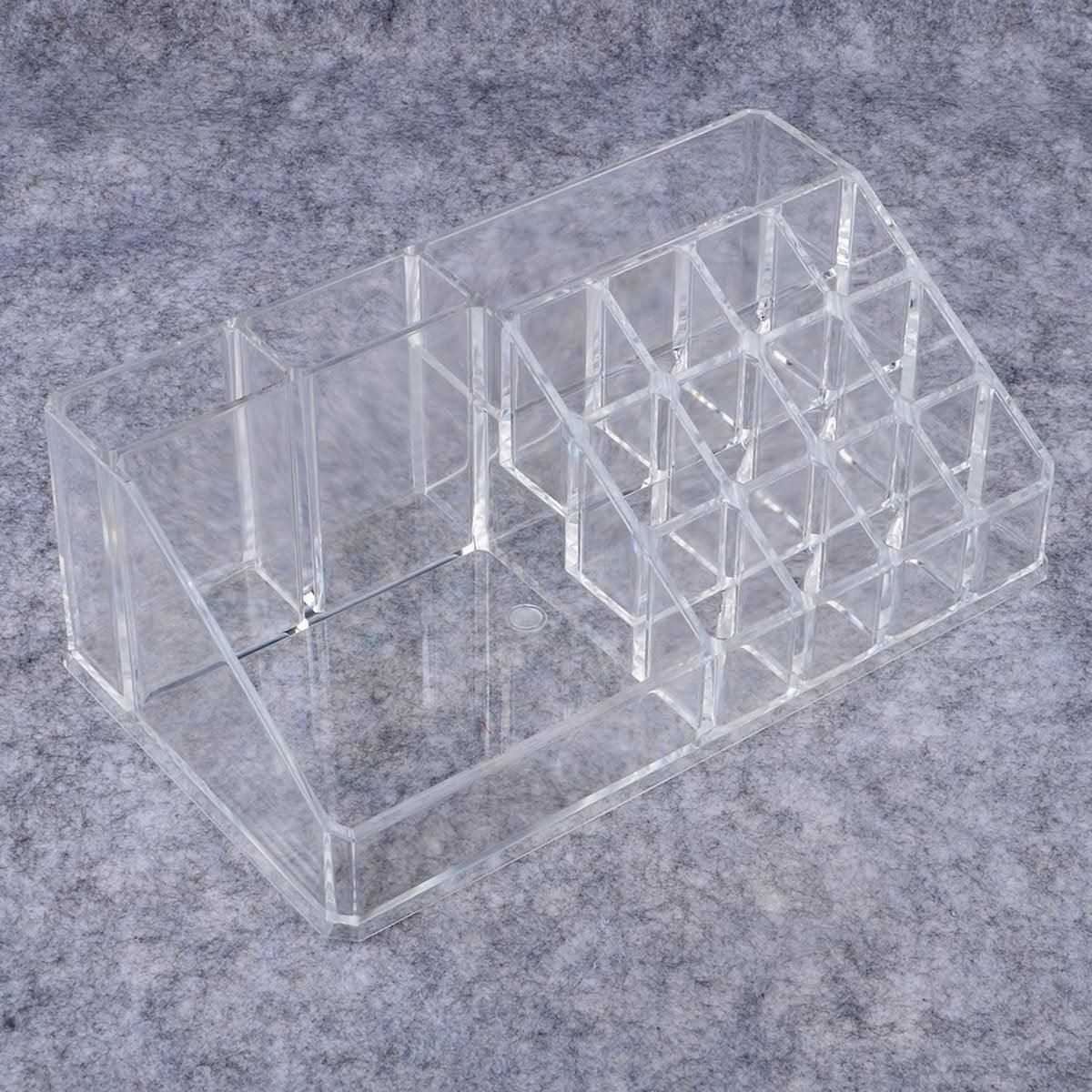 Desktop Transparent Storage Organizer Box Multi-Compartment Display Rack Holder - 16 grids