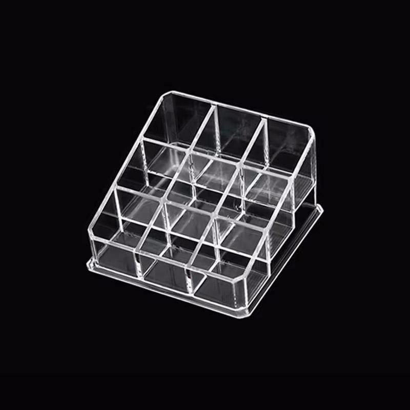 Desktop Transparent Storage Organizer Box Multi-Compartment Display Rack Holder - 9 grids