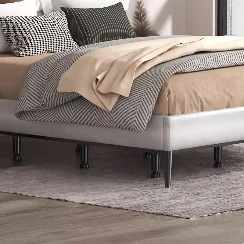 4pcs Adjustable Bed Frame Feet Ribbed Furniture Support Legs Sturdy Foundation