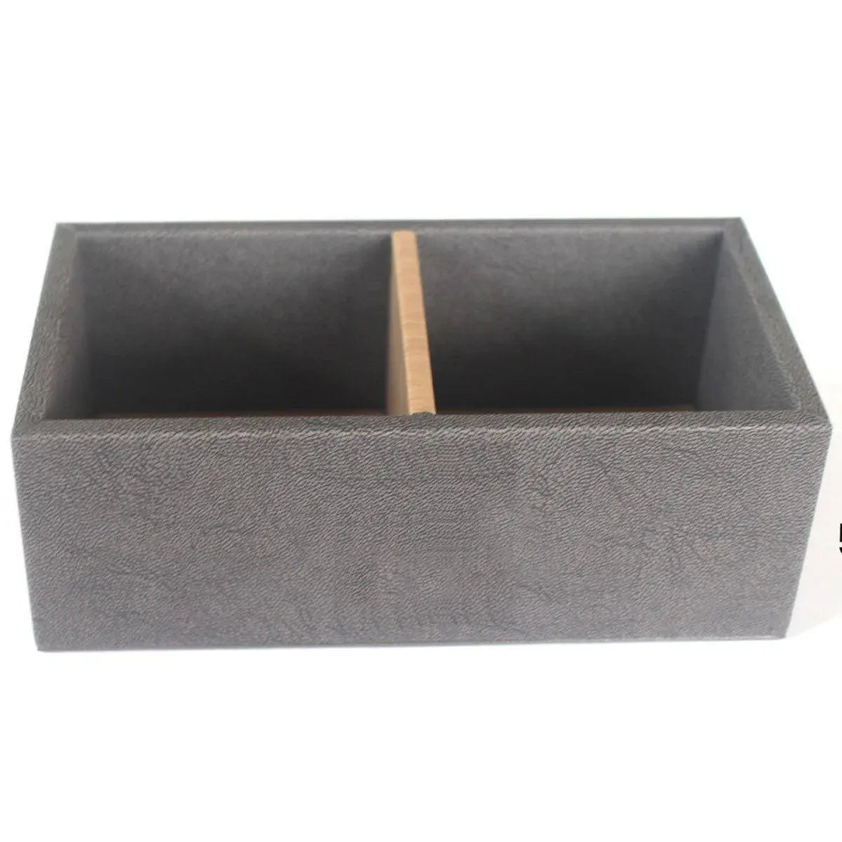 Double Compartment Tea Caddy Hotel Room Storage Organizer for Tea Bags Sugar