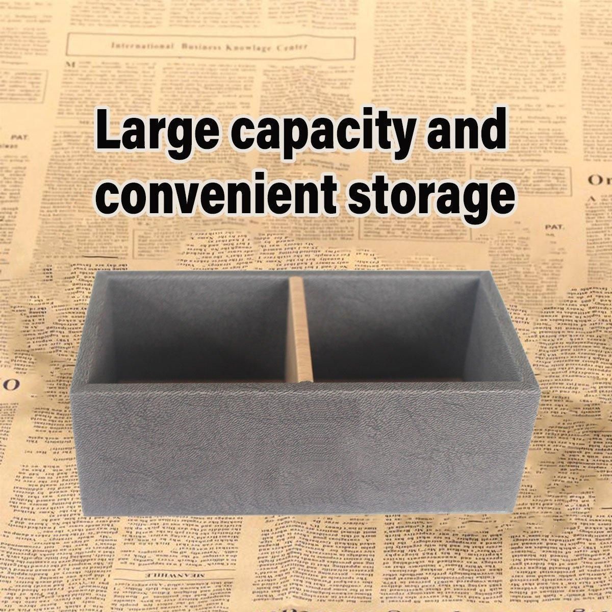 Double Compartment Tea Caddy Hotel Room Storage Organizer for Tea Bags Sugar