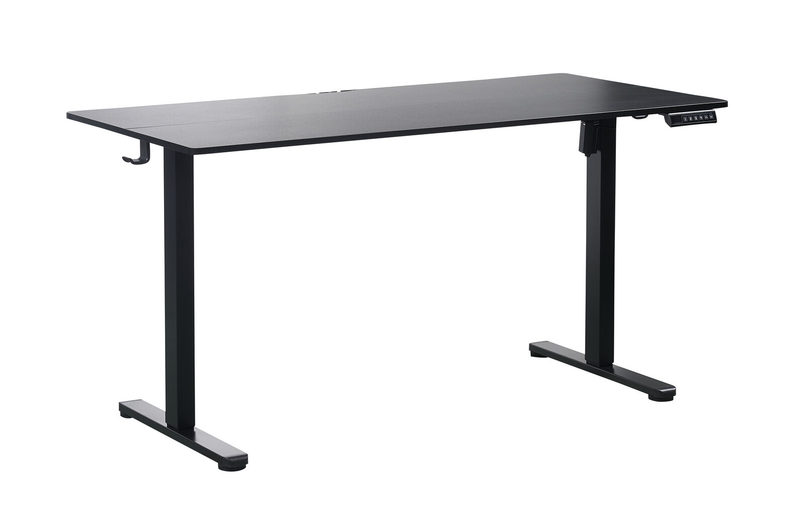 Ergonomic Kids Study Chair & Adjustable Electric Standing Desk Set – Blue Chair & Black Desk