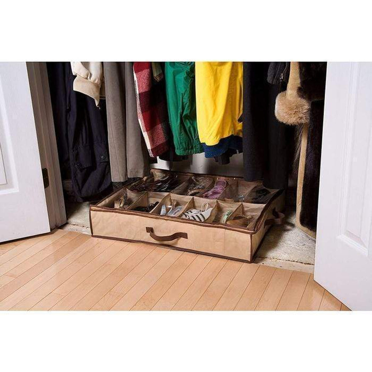 Shoe Organiser 12 Pair Under Bed Storage Zippered Breathable