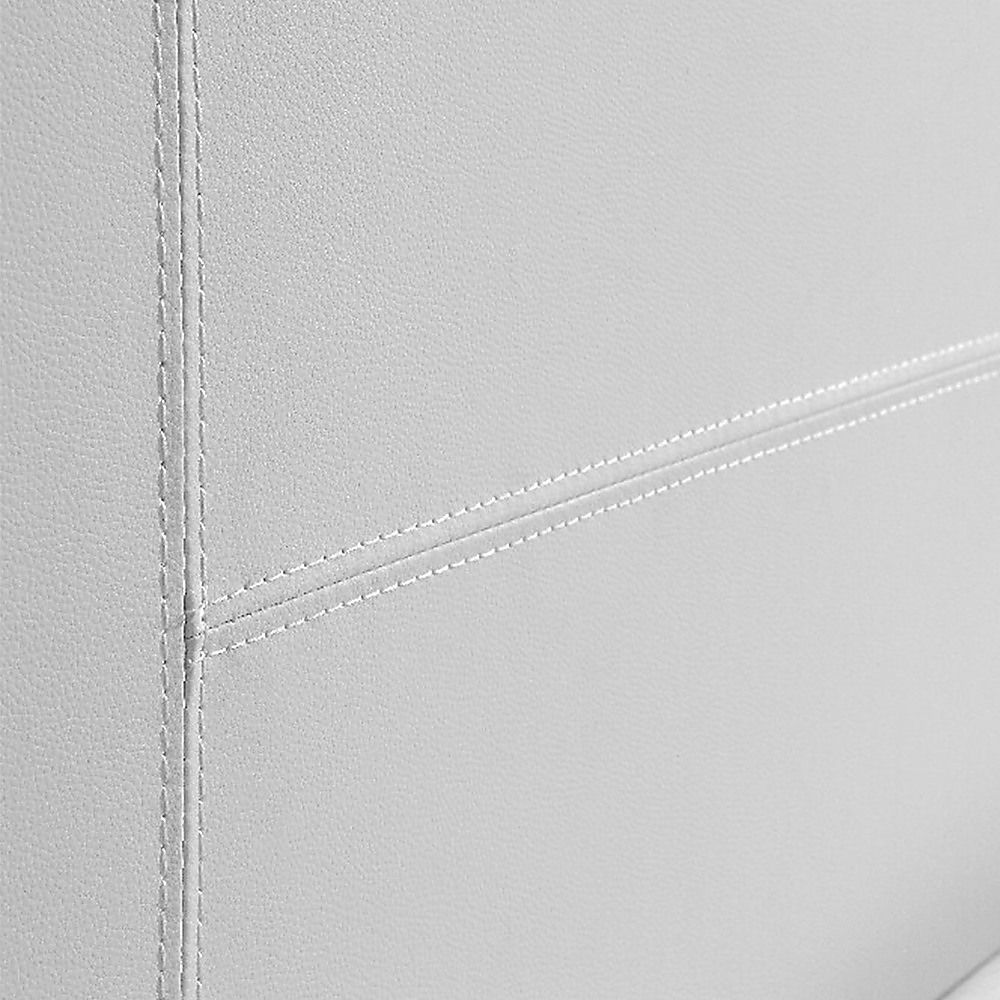 Queen PU Leather Bed Frame White