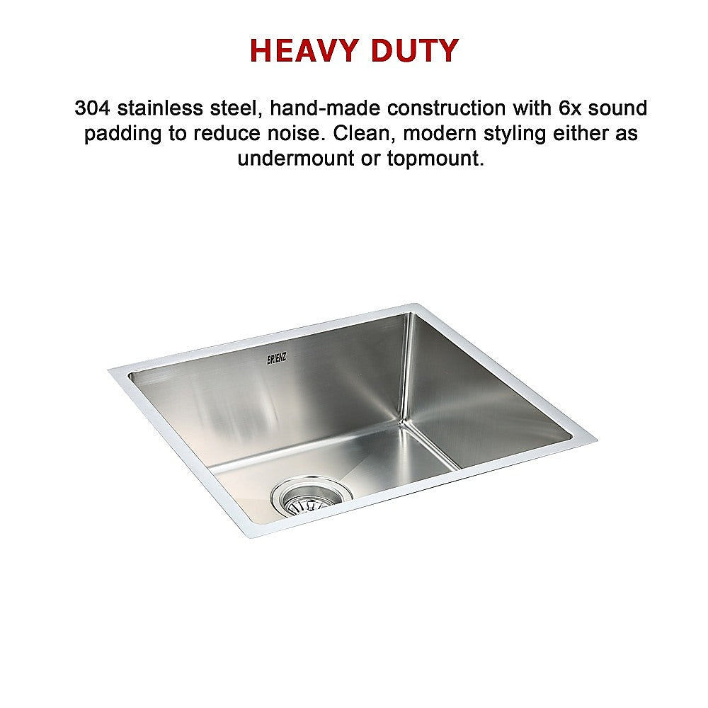 490x440mm Handmade Stainless Steel Undermount / Topmount