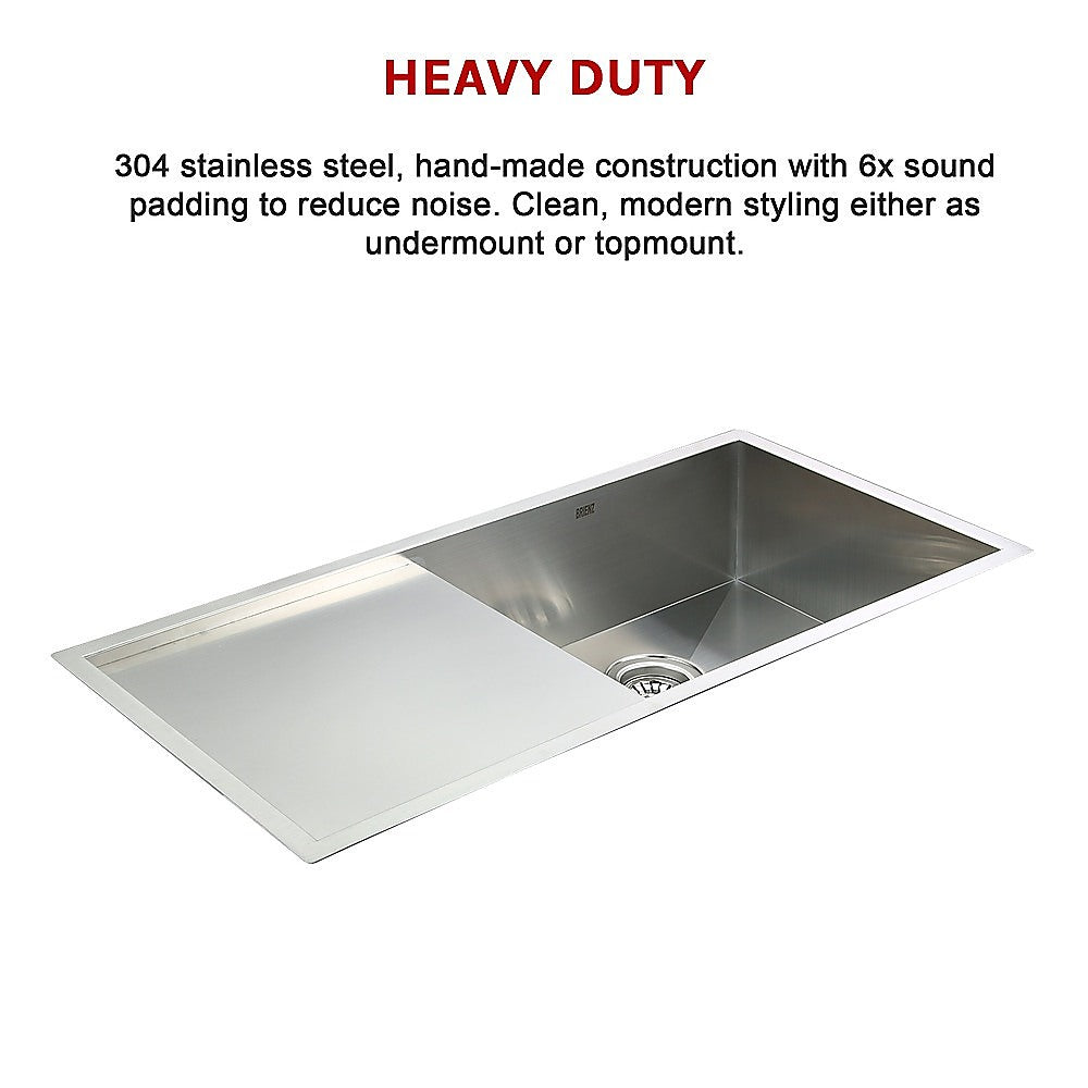 960x450mm Handmade Stainless Steel Undermount / Topmount